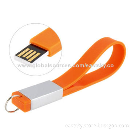 Bracelet Keyring USB Drive, OEM Orders are Accepted, Capacity of 64MB to 32GB